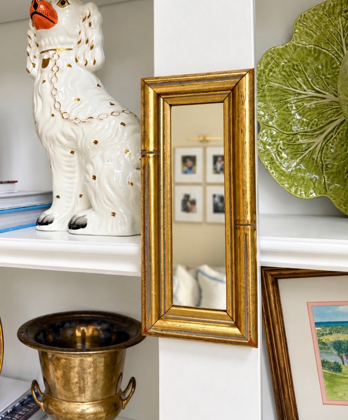 Vintage Faux Bamboo Gold Mirror