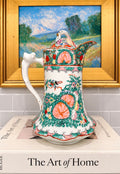 Rose Canton Lidded Porcelain Pitcher