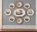 Curated English Transferware Plate Wall Collection
