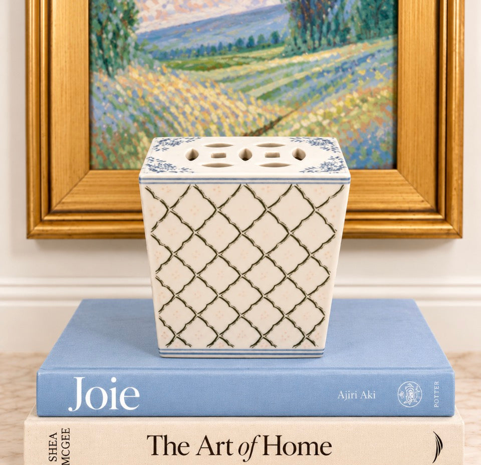 Ceramic Flower Frog Vase