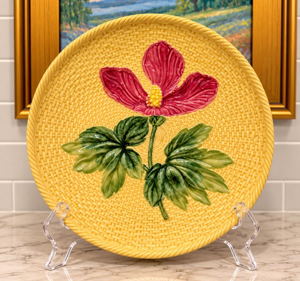 Vintage Zell Majolica Floral Plate | 6¾”