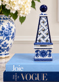 Blue & White Ceramic Obelisk
