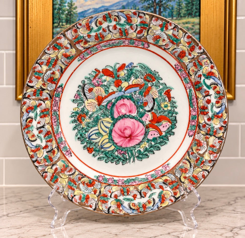 Vintage Rose Canton Plate | 10”