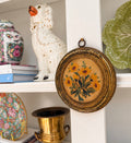 Vintage Hand-Painted Floral Plaque