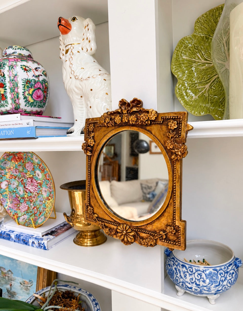 Vintage Ornate Gold Floral Mirror