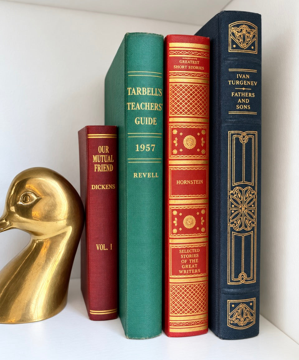Vintage Decorative Book Collection | Set of 4