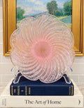 Pink Scalloped Glass Dish
