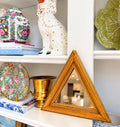 Vintage Triangular Gold Mirror
Approximately 6¾″ H × 8″ W
