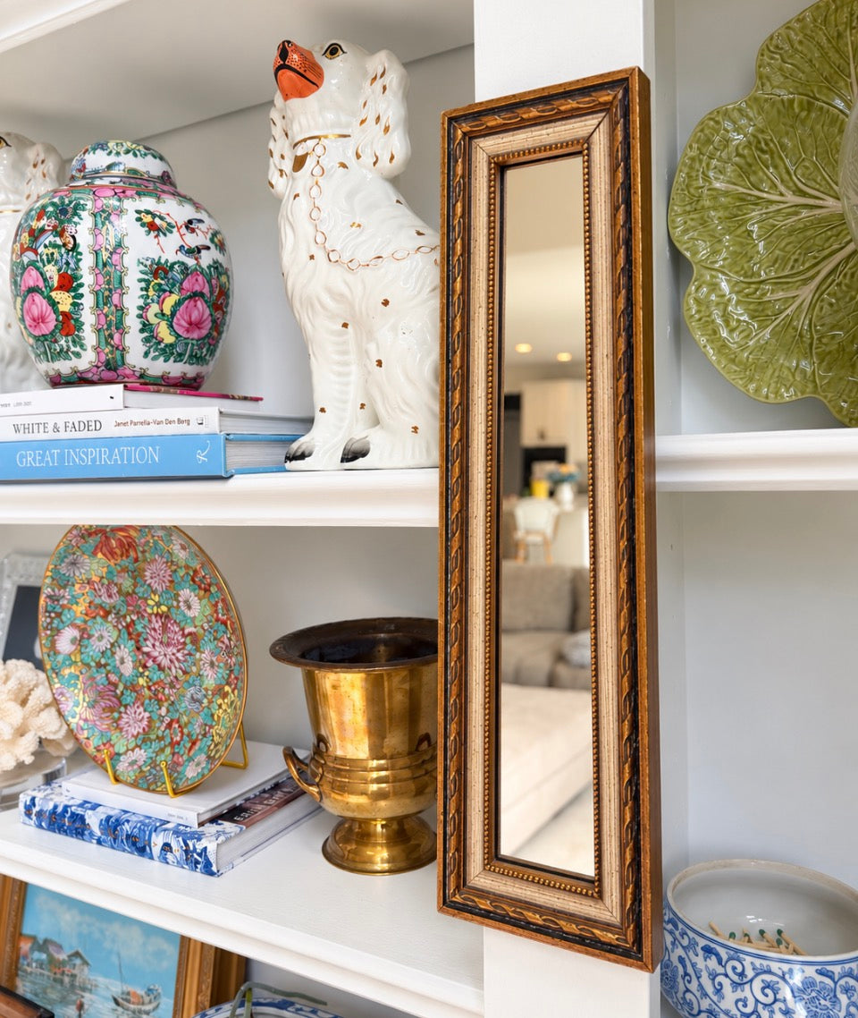 Vintage Tapered Framed Mirror