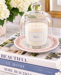 MLC Lavender Soy Candle + Pink Wedgwood Queensware Gift Set