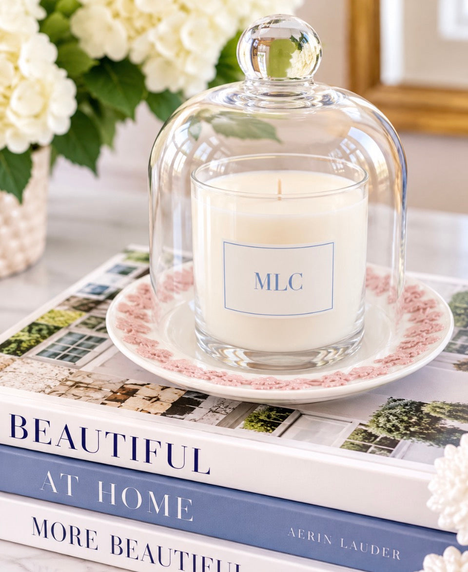 MLC Lavender Soy Candle + Pink Wedgwood Queensware Gift Set