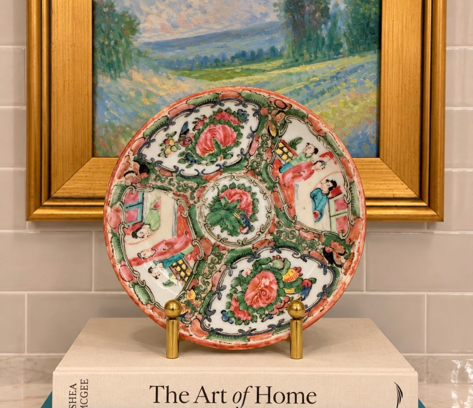 Antique Rose Medallion Saucer | 5½″
