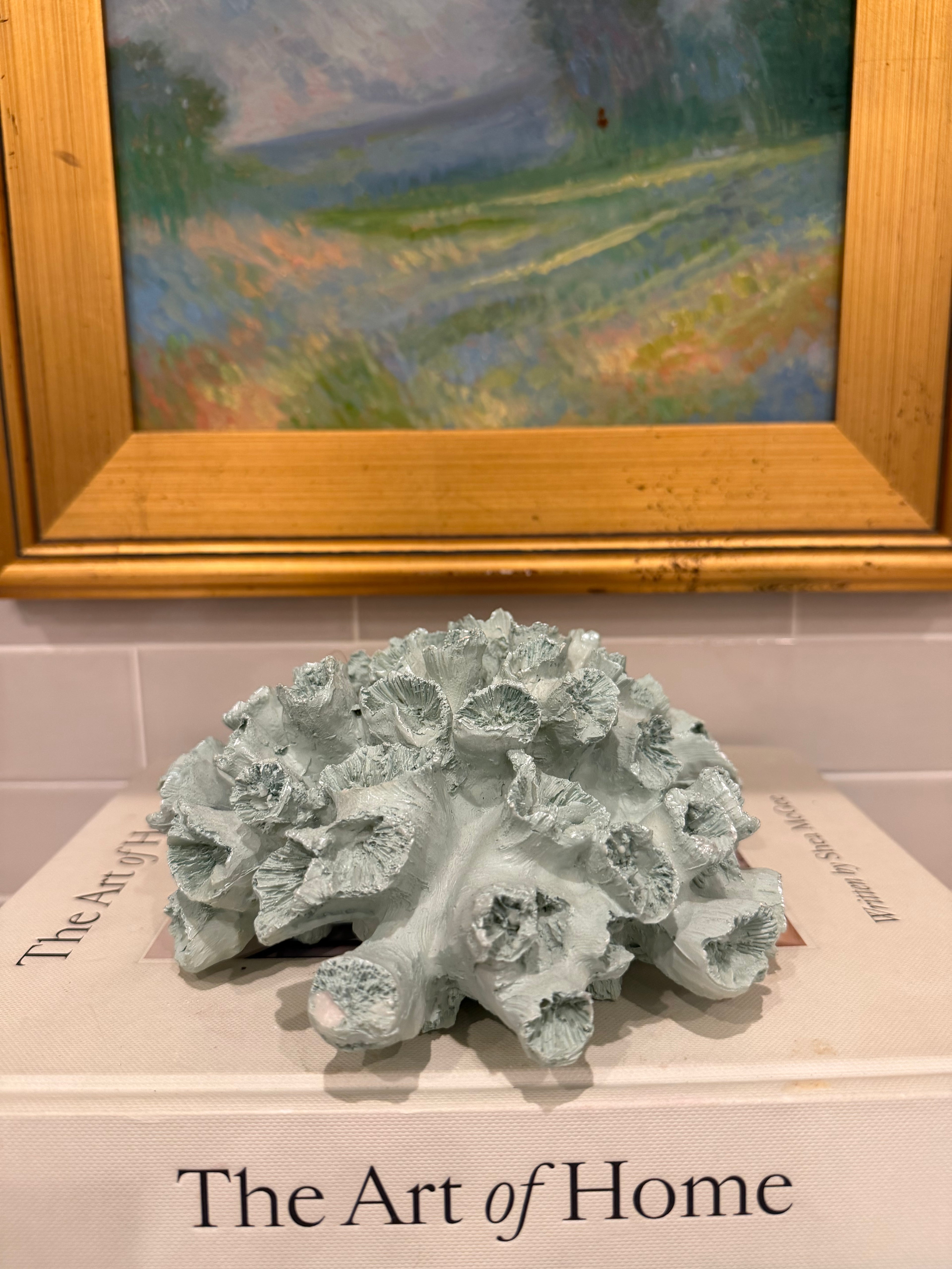 Seafoam Painted Coral Specimen