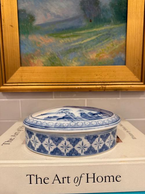 Blue & White Chinoiserie Dresser Box