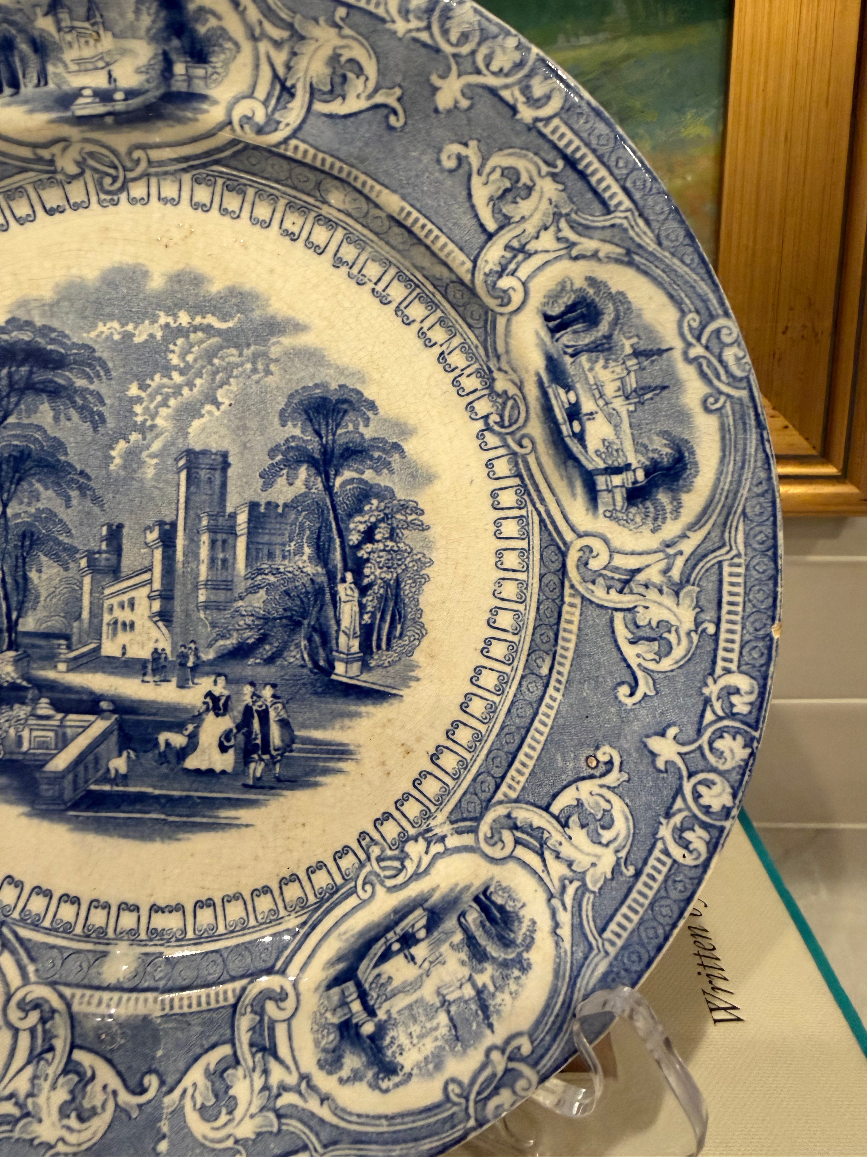 Antique Corinthia by J. Challinor Blue & White Plate | 8¾”